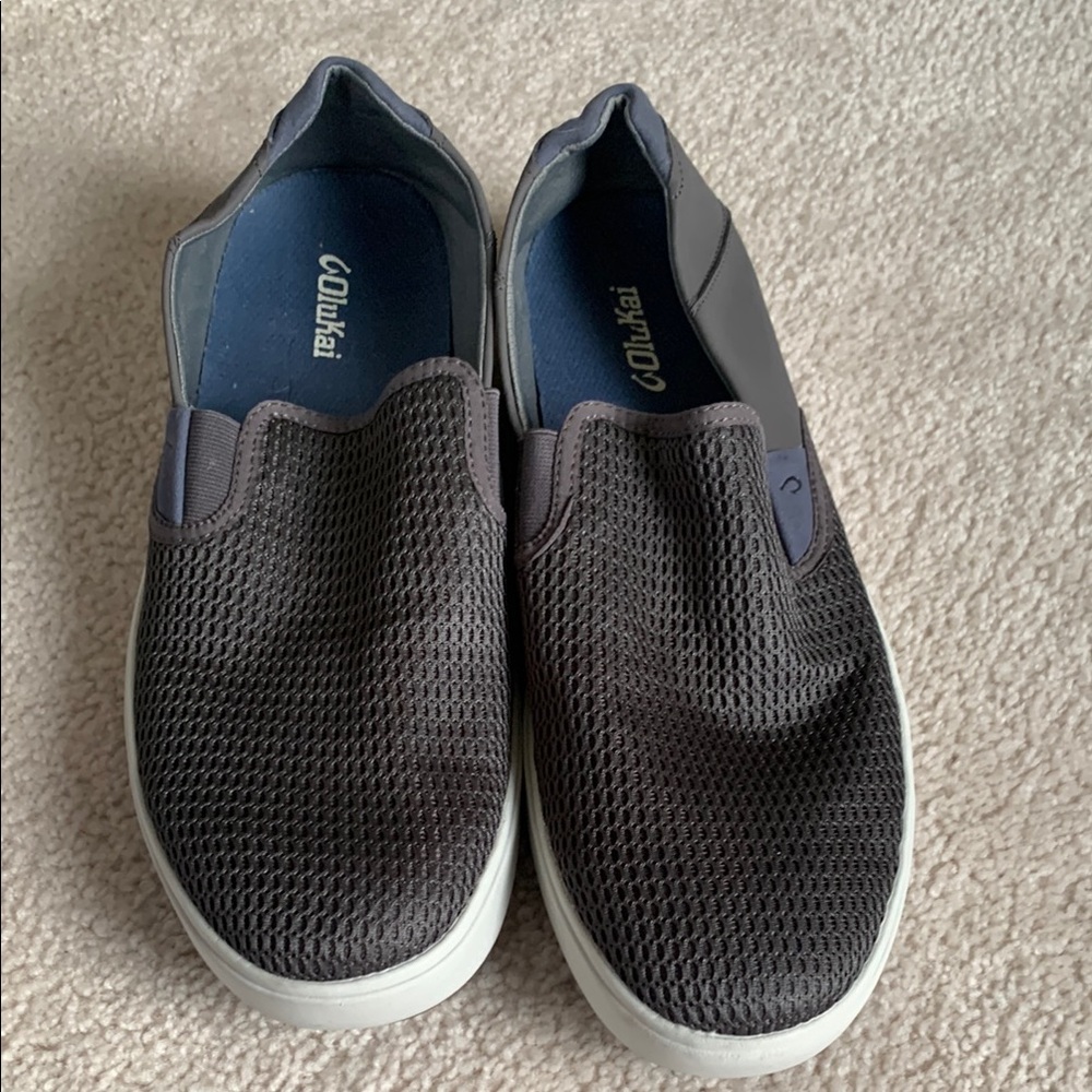 Olukai Men's Black Slip-On Shoes